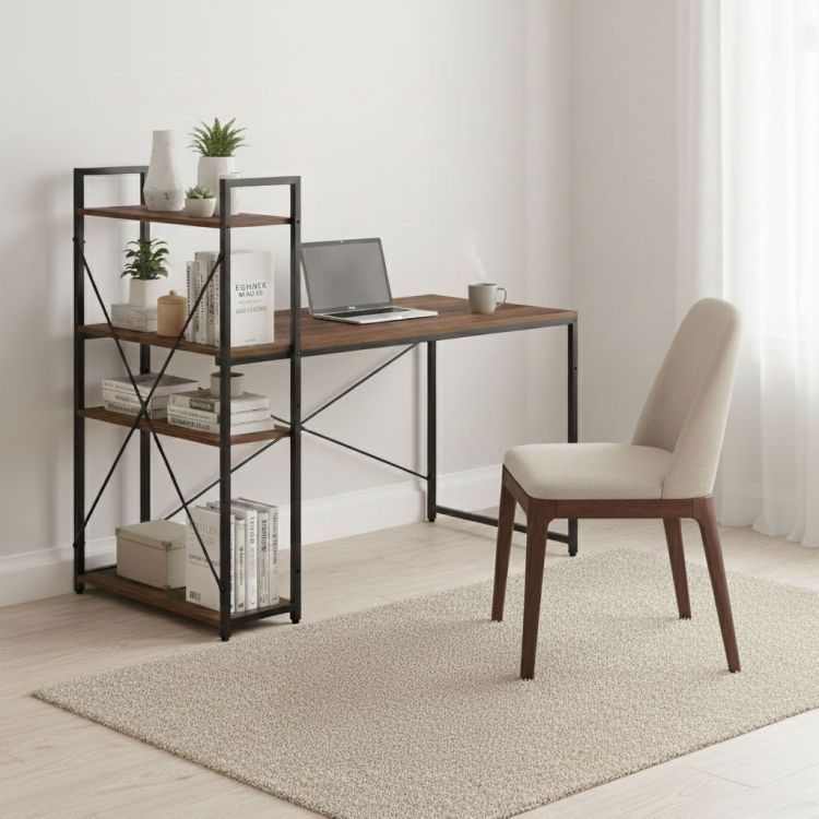 Pracovní a herní stůl s policemi 120 x 60 cm