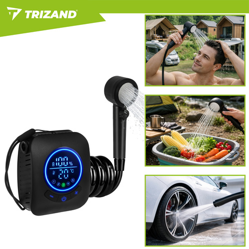 Duș de camping portabil reîncărcabil USB cu pompă - 8000 mAh