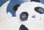Kinderteppich mit Panda-Motiv auf dem Mond
