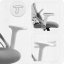 CABRO C507 scaun ergonomic cu suport lombar și pentru cap reglabil, gri