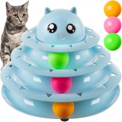 Jucărie interactivă pentru pisici - turn cu bile