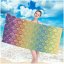 Плажна кърпа с мотив от цветни рибени люспи 100 х 180 см