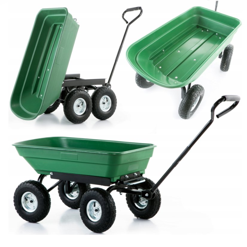 Kippbarer Gartenwagen mit festem Griff