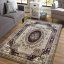 Hnědý vzorovaný vintage koberec do obýváku