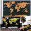 Карта на света с флагове за задраскване 82 x 59 cm + аксесоари