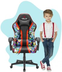 Kinderspielstuhl HC - 1005 HERO Graffiti dunkle Farbe