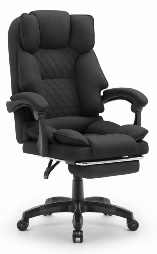 Ergonomická kancelárska stolička HC-1031 s podnožkou - čierna