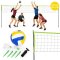 Skladacia sieť na volejbal a badminton so stĺpikmi – 600 x 242 cm