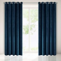 Dunkelblauer Vorhang in luxuriösem Design 140 x 250 cm
