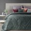 Cuvertură de pat matlasată de lux verde închis pentru un pat dublu