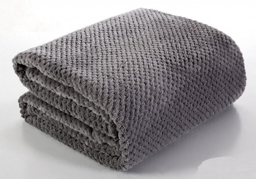 Luxusná sivá deka na sedačky 170 x 210 cm