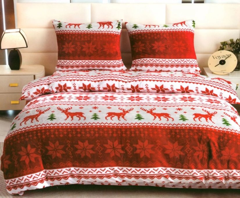 Mikroplüsch-Bettwäsche mit Weihnachtsmotiv