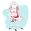 Детски стол за игра в розово за момиче KIDS PINK- WHITE