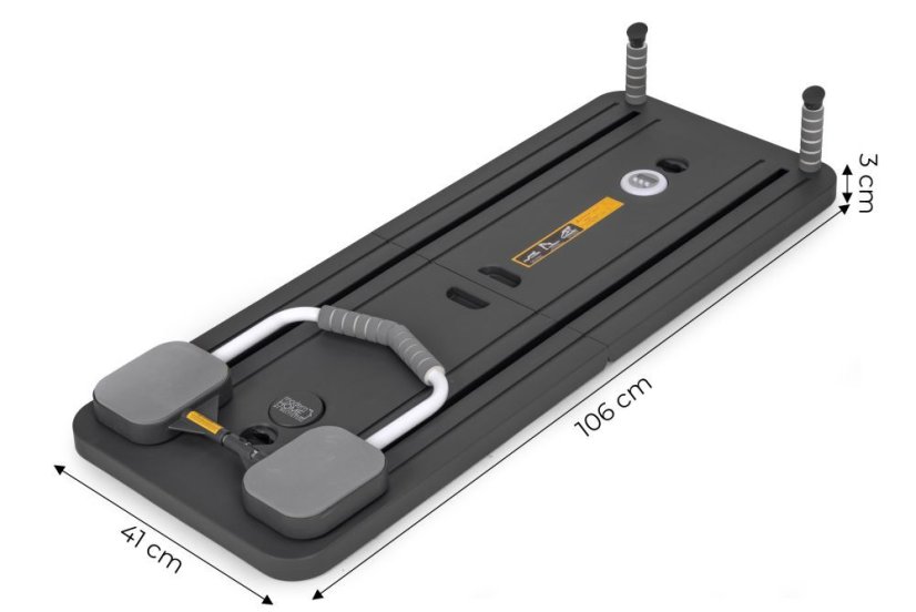 Multifunktionales Pilates Board - Trainingsboard mit Expandern, Griffen und LCD-Display