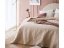Béžový jednobarevný přehoz na postel 200 x 220 cm