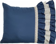 Ukrasna jastučnica plava s čipkom
