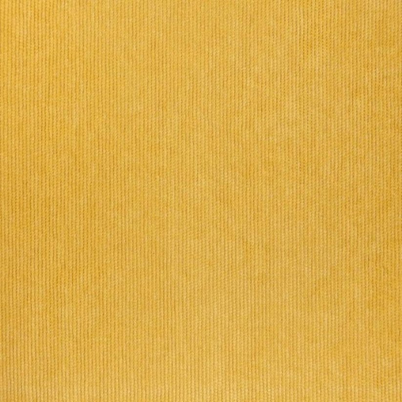 Jednobarevný závěs se strukturou manšestru žluté barvy 140 x 250 cm