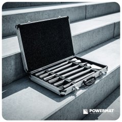 Set dlijeta SDS Max 6 kom za beton - dlijeta za čekić u kutiji POWERMAT PM-ZD-6T
