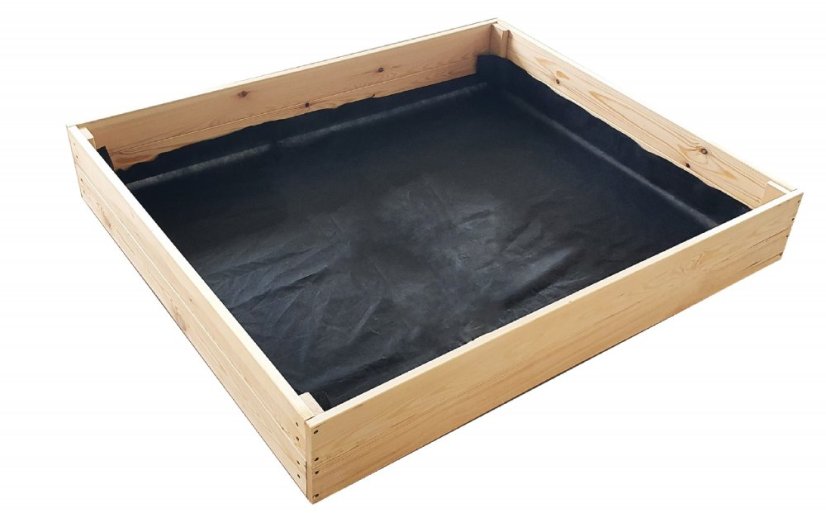 дървено повдигнато градинско легло 120 x 100 x 18 cm
