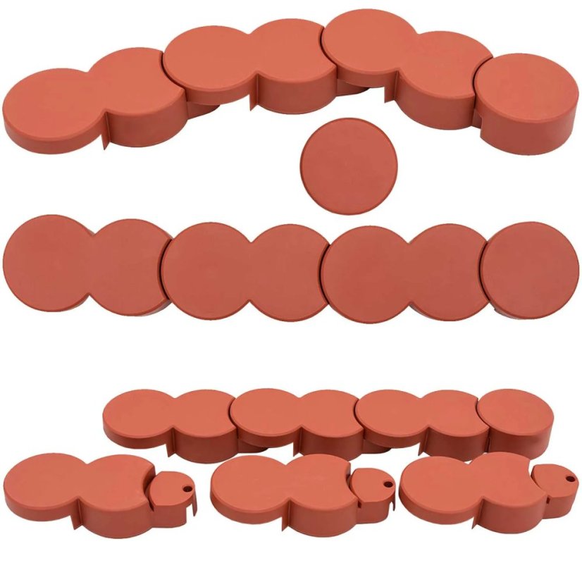 Zahradní oblouková palisáda 12ks TERRACOTTA