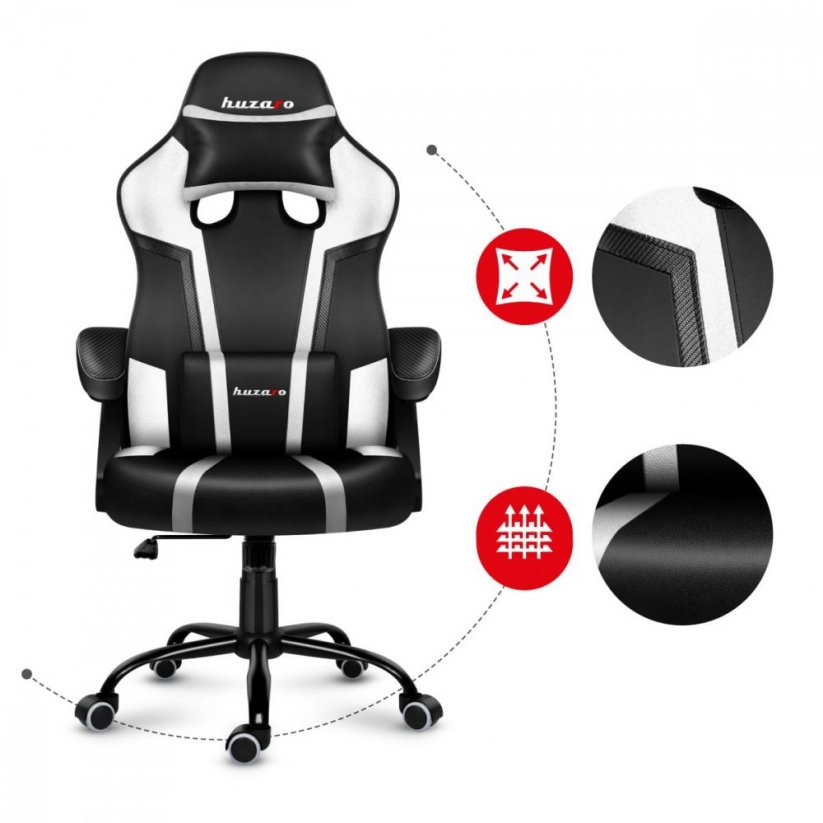 FORCE 3.1 fehér kifinomult gamer szék