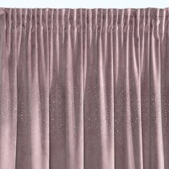 Rózsaszín dekoratív sötétítő függöny bársonyos anyagból