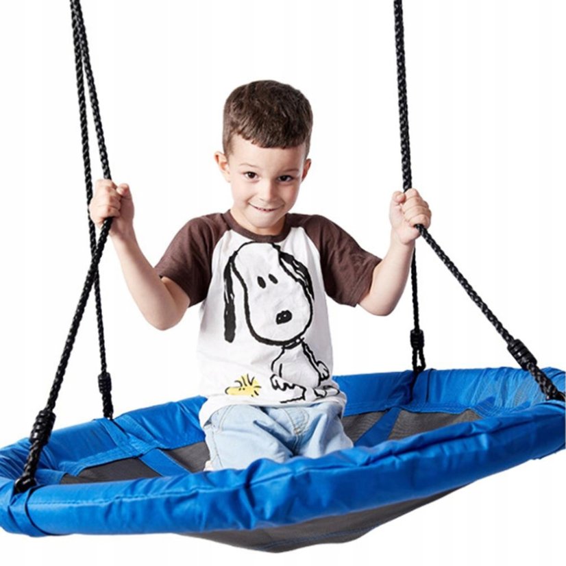 Závesný hojdací kruh pre deti v modrej farbe