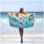 Brisača za plažo z vzorcem barvnega perja, 100 x 180 cm