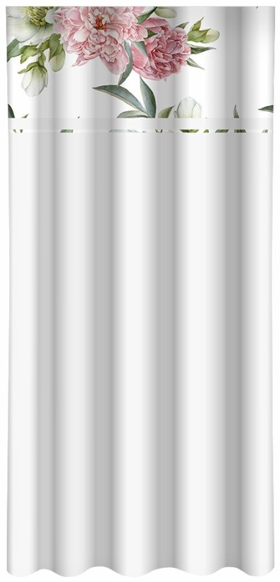  Elegáns fehér függöny rózsaszín pünkösdi rózsaszínű függönyökkel
