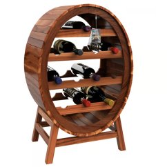 Fából készült borállvány 12 palack számára