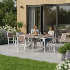 Velký skládací zahradní stůl 180-240 cm pro 12 osob