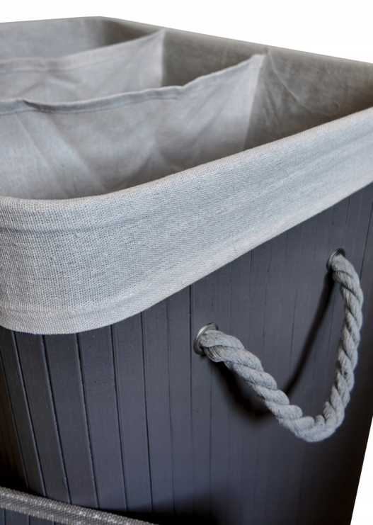 Bambusový kôš na bielizeň – 3 komory, 150 l