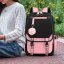 Zaino scolastico ergonomico per ragazzi - rosa-nero