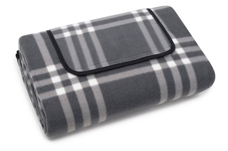 Sivi pokrivač za piknik 200x220 cm