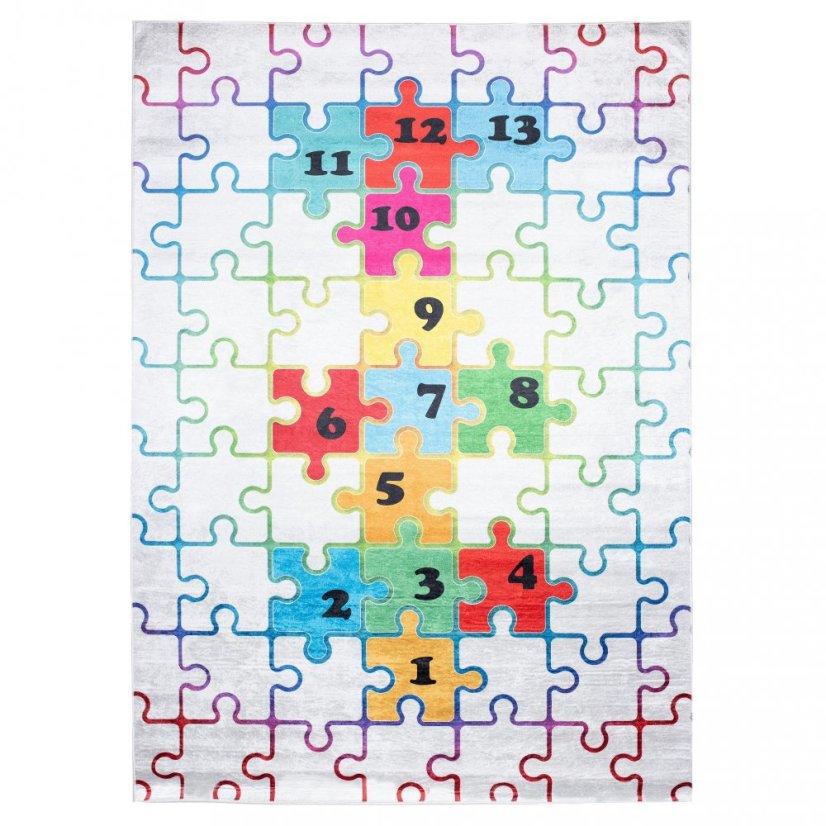 Kinderteppich mit buntem Puzzlemotiv