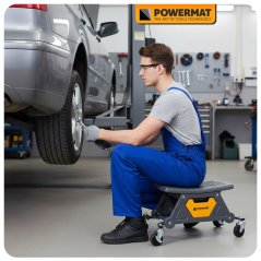 Werkstattsitz auf Rädern