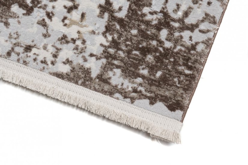 Beige-grauer Teppich im Vintage-Design
