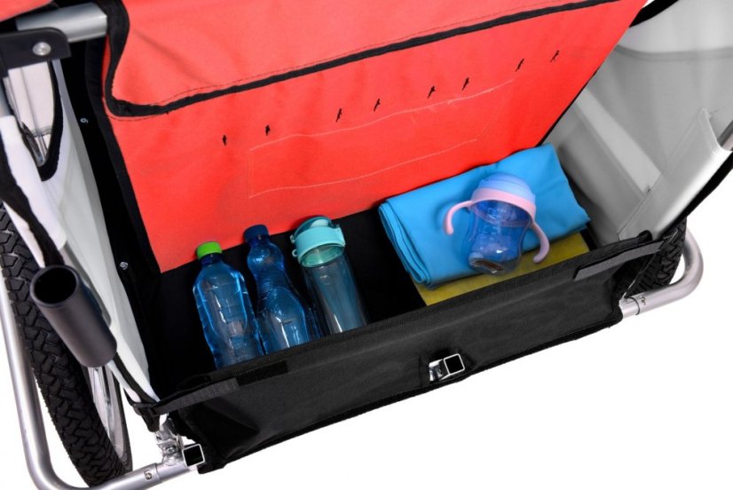 2 üléses kerékpár utánfutó lengéscsillapítóval + JOGGER piros