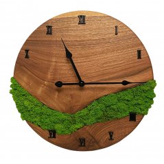 Prekrasan drveni sat s mahovinom 38cm