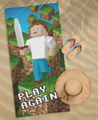 Strandtuch für Kinder MINECRAFT 100% Baumwolle
