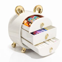 Organizator za kozmetiku i nakit sa zlatnim detaljima