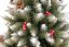 Čudovito božično drevo okrašeno z jerebiko in borovimi storži 220 cm