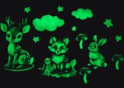 Kouzelné světelné samolepky pro děti - lesní zvířátka