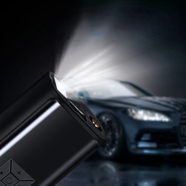 Elektromos kompresszoros szivattyú autóhoz, kerékpárhoz és motorkerékpárhoz kijelzővel és LED-del