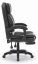 Ergonomická kancelárska stolička HC-1031 z ekokože s podnožkou - čierna