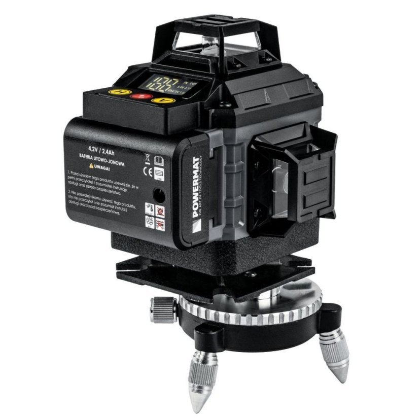 Križni laser 4D 16 linija 360° zeleni laser 40 m + tronožac PM-PLK-4DM2