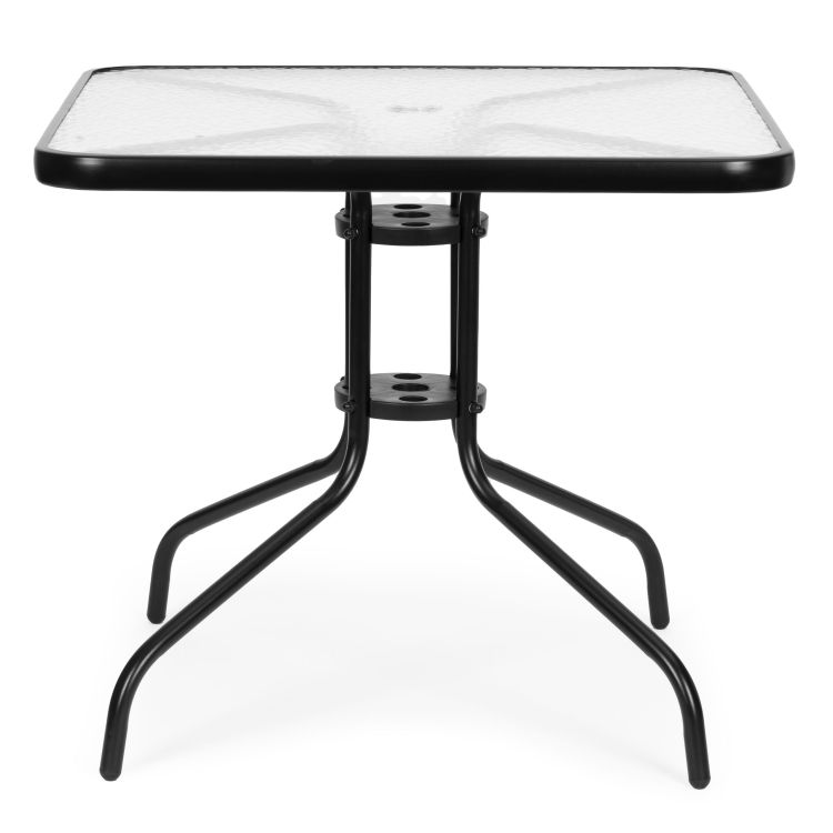 Záhradný stôl 80 cm sklenený