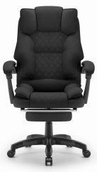 Ergonomická kancelárska stolička HC-1031 s podnožkou - čierna