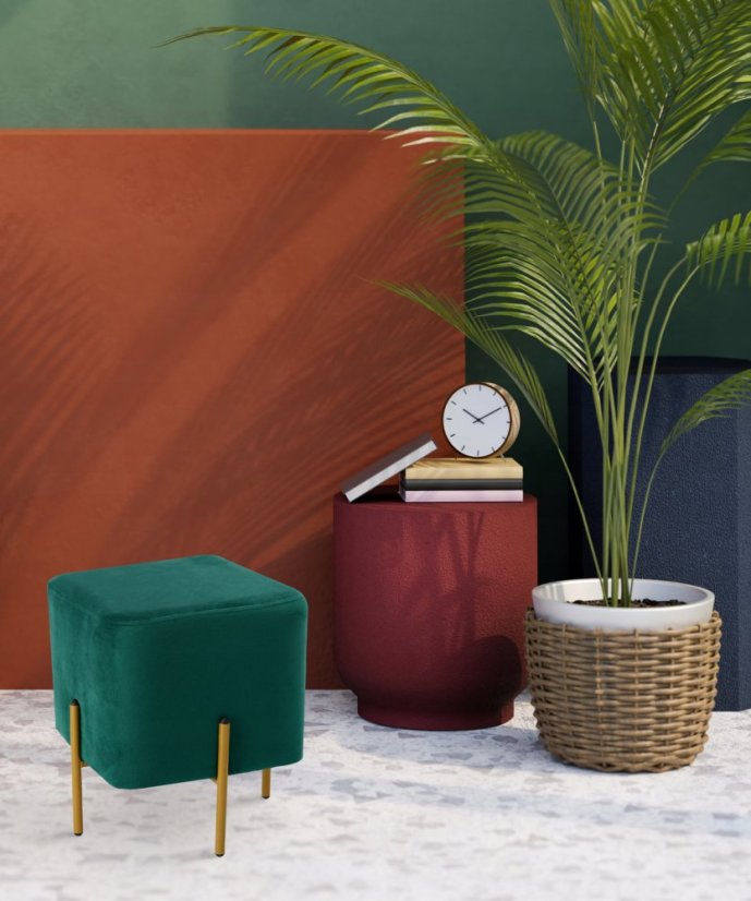 Taburet elegant pentru camera de zi 35 x 35 x 40 cm