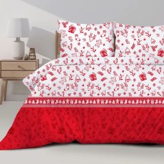Weihnachtsbettwäsche aus hochwertiger Baumwolle - Motiv Weihnachtsornamente
